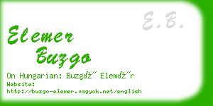 elemer buzgo business card
